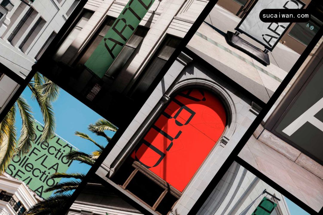 13款时尚欧美风城市街头海报广告牌吊旗设计展示效果图PS贴图样机模板 ARTD SFLA Collections 样机素材 sucaiwan.com