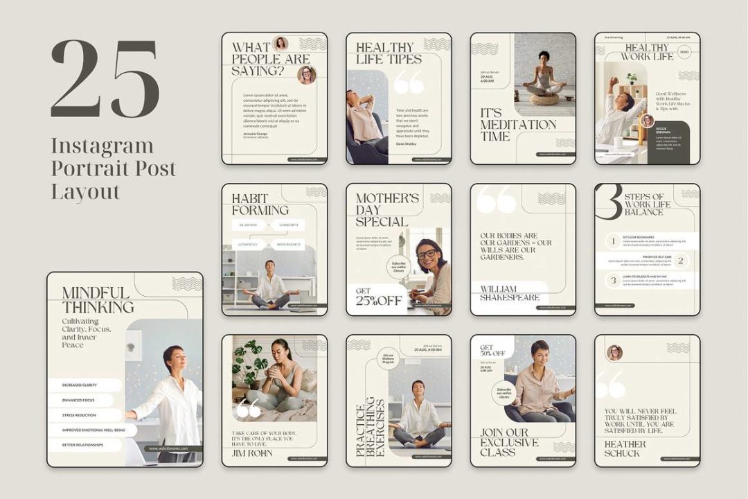 300款极简主义品牌社交媒体推广公众号推文电商海报Canva模板设计素材 Gera – Canva Social Media Templates 幻灯图表 第5张-素材湾丨精选海外优质设计素材资源 300款极简主义品牌社交媒体推广公众号推文电商海报Canva模板设计素材 Gera – Canva Social Media Templates 幻灯图表 sucaiwan.com