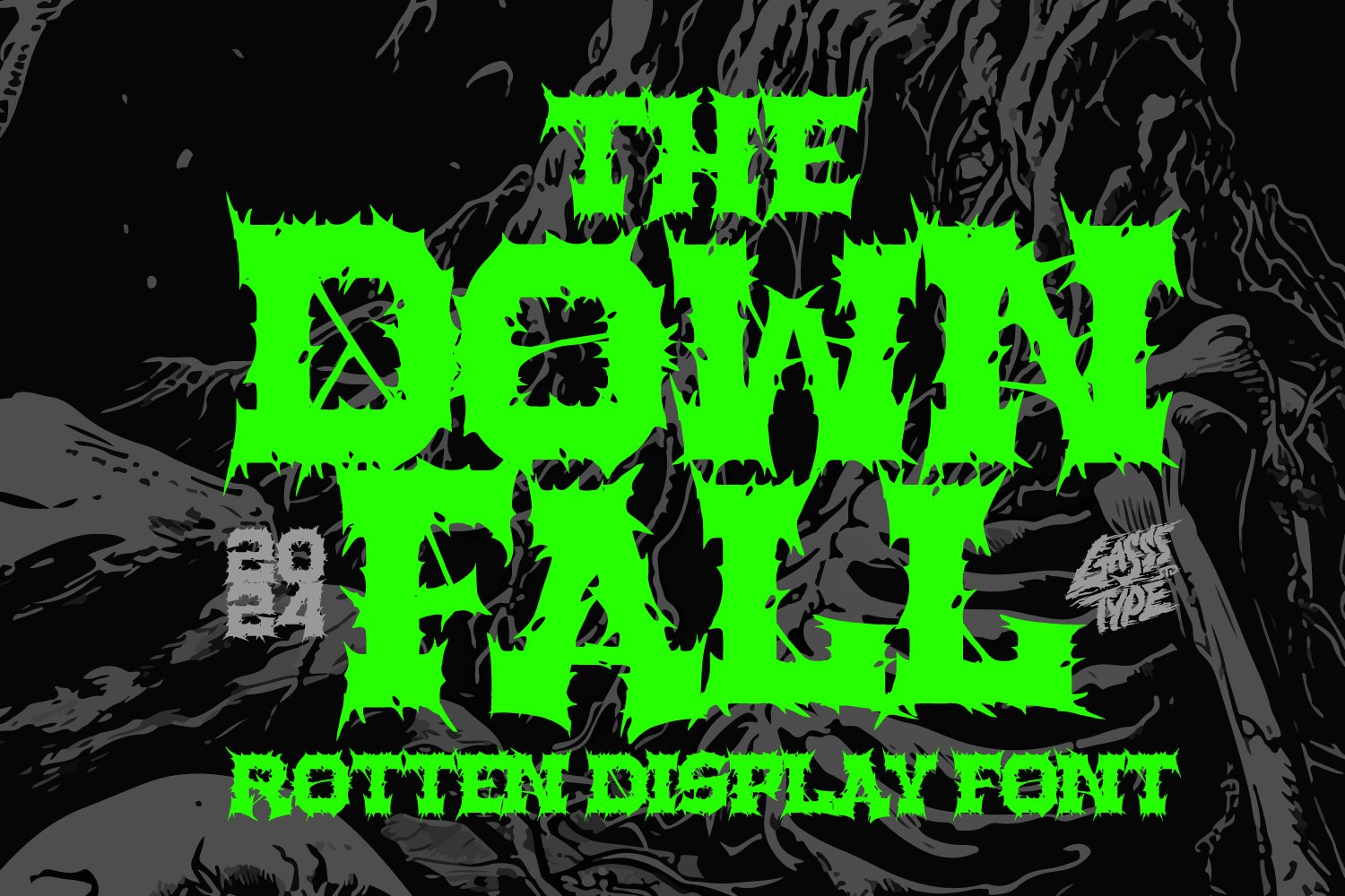 黑暗金属哥特式海报徽标设计装饰英文字体安装包 The Downfall – Black Metal Font 设计素材 sucaiwan.com