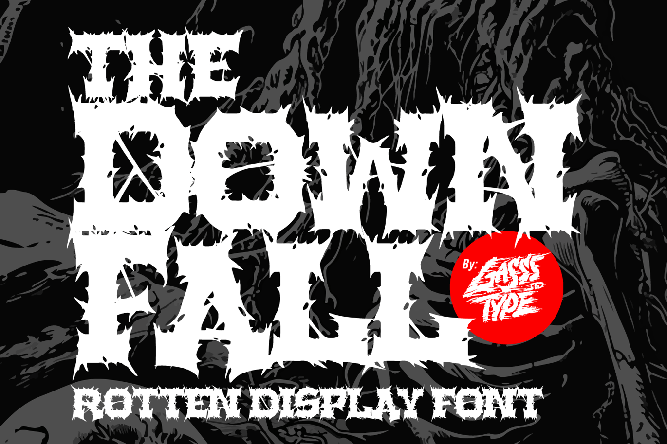 黑暗金属哥特式海报徽标设计装饰英文字体安装包 The Downfall – Black Metal Font 设计素材 sucaiwan.com