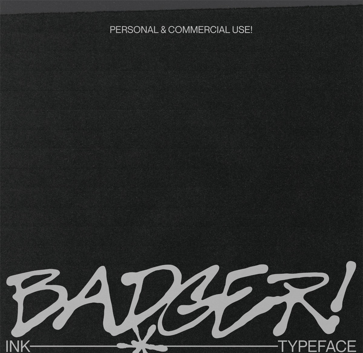 英文字体：复古Y2K抽象手绘涂鸦手写海报标题排版logo艺术字体 BADGER Typeface 设计素材 sucaiwan.com