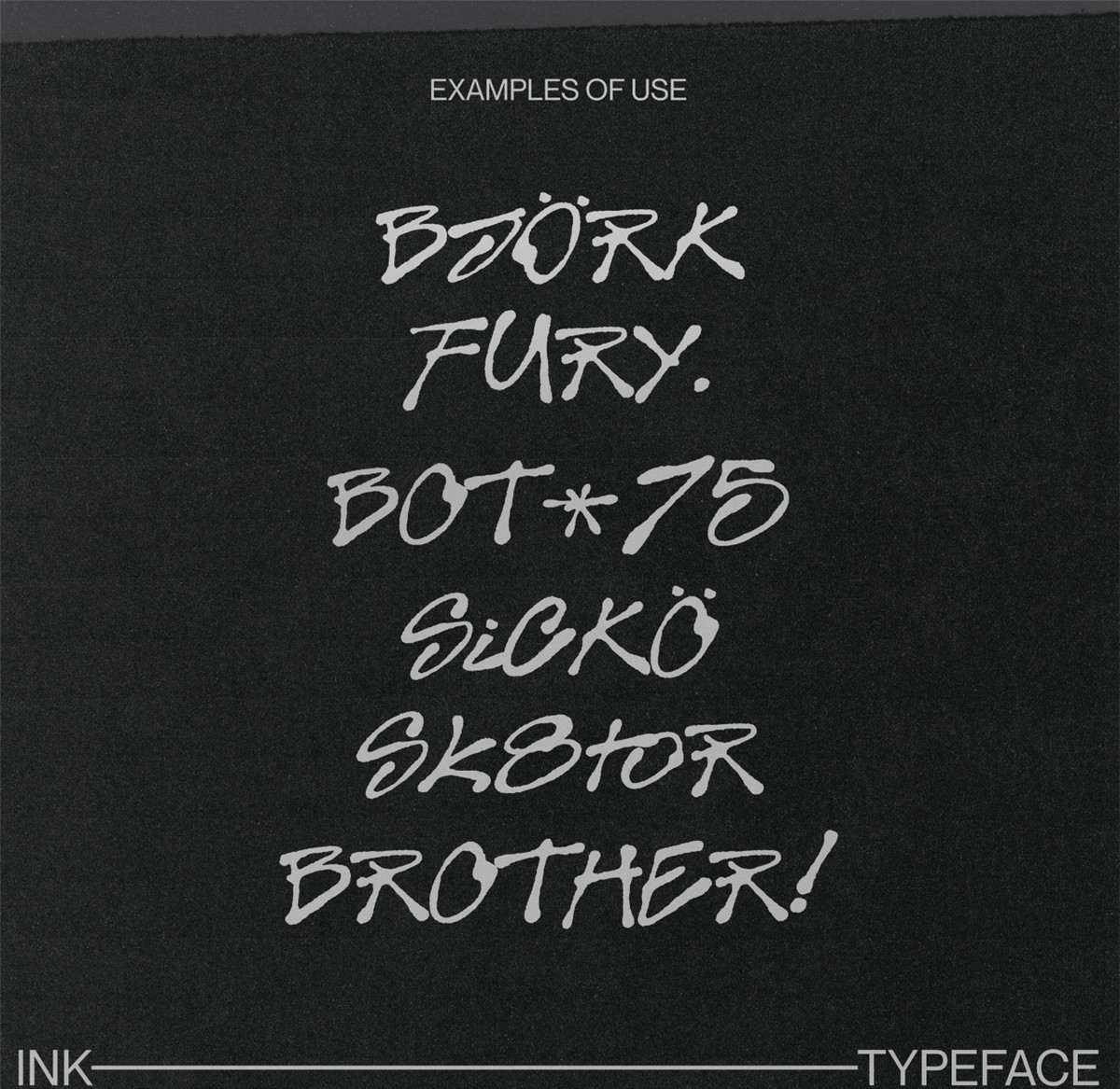 英文字体：复古Y2K抽象手绘涂鸦手写海报标题排版logo艺术字体 BADGER Typeface 设计素材 sucaiwan.com