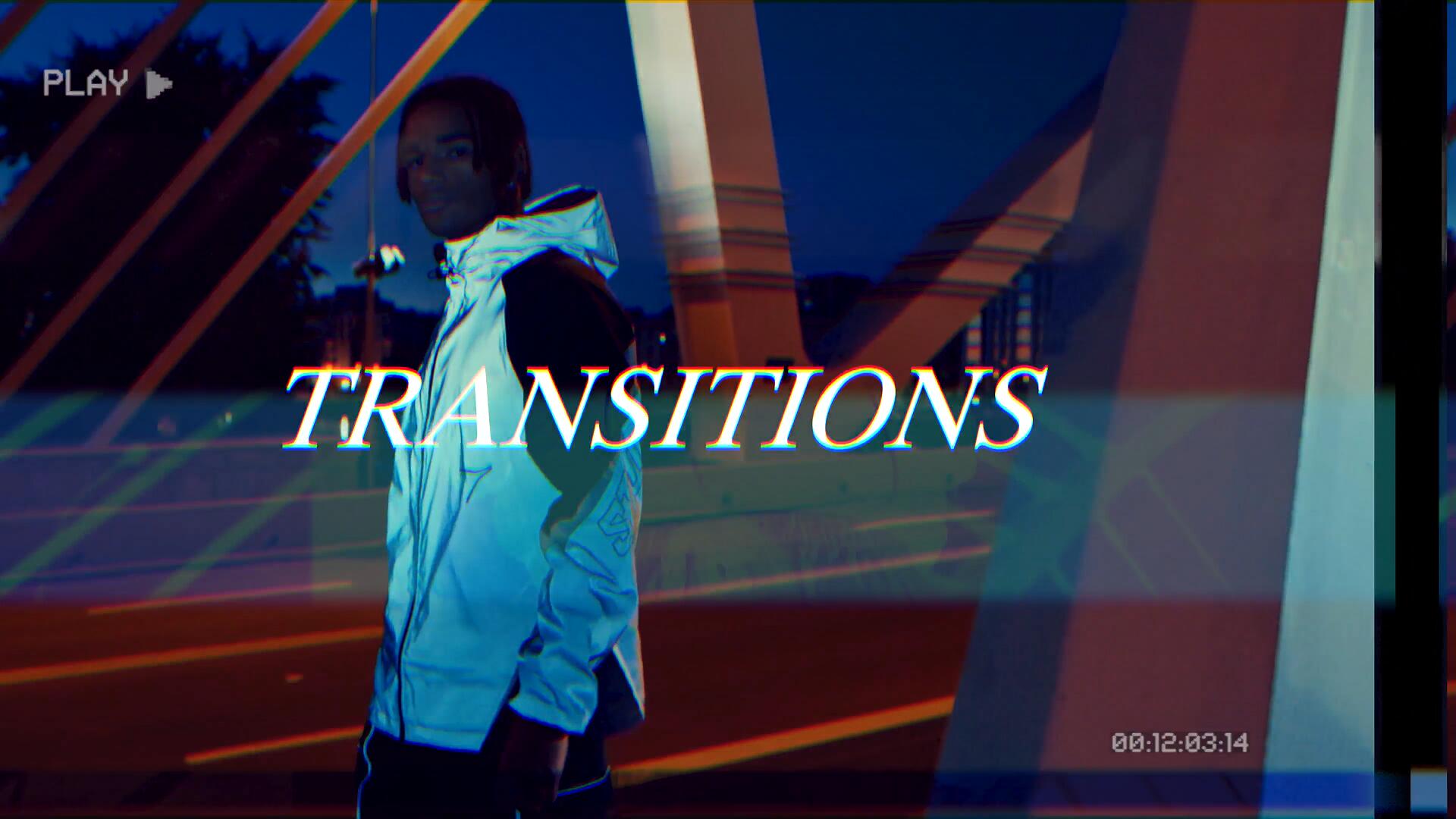 FCPX插件：12个真实像素VCR风格故障模拟转场过渡预设 , sucaiwan.com