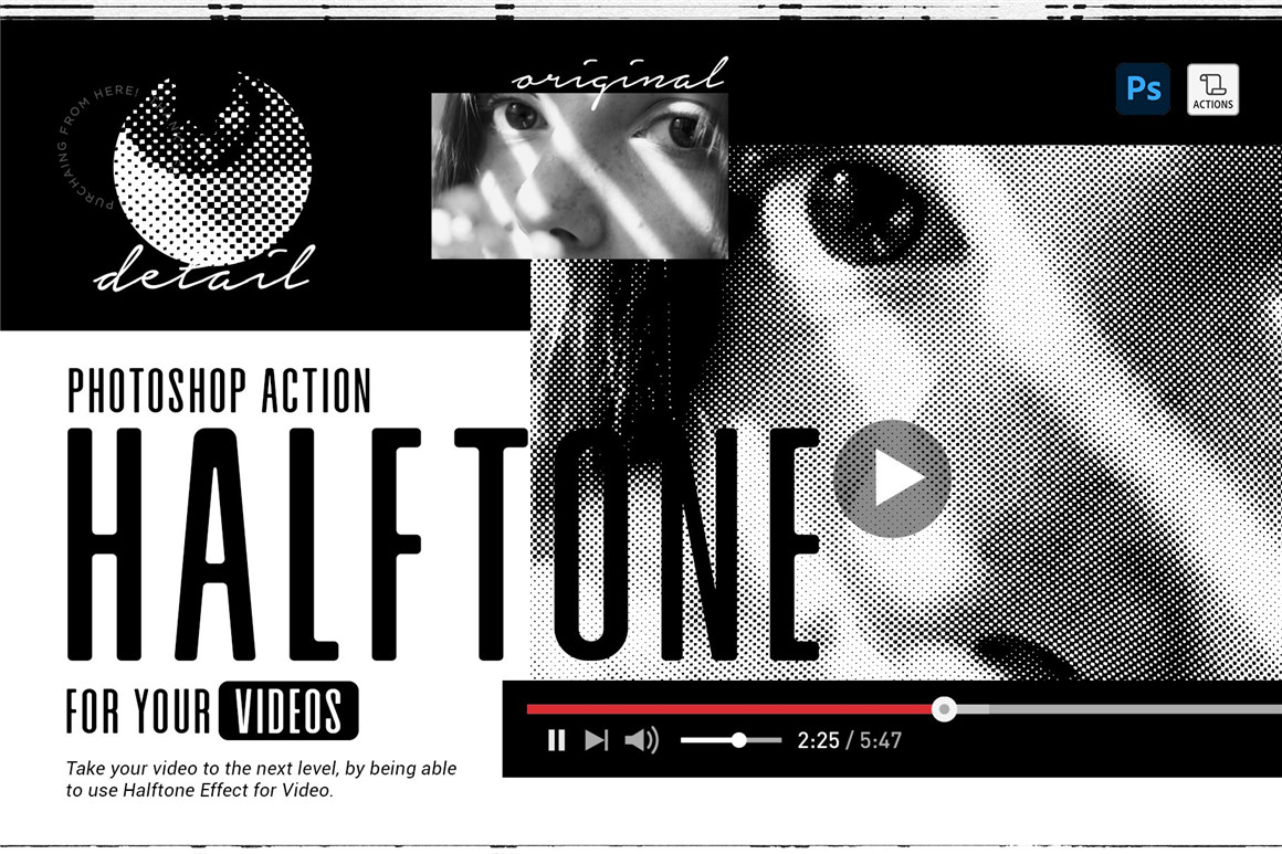 PS动作:复古逼真有机半色调打印复印效果视频素材PS动作 Halftone Action for Videos . 第1张-素材湾丨精选海外优质设计素材资源 PS动作:复古逼真有机半色调打印复印效果视频素材PS动作 Halftone Action for Videos . sucaiwan.com