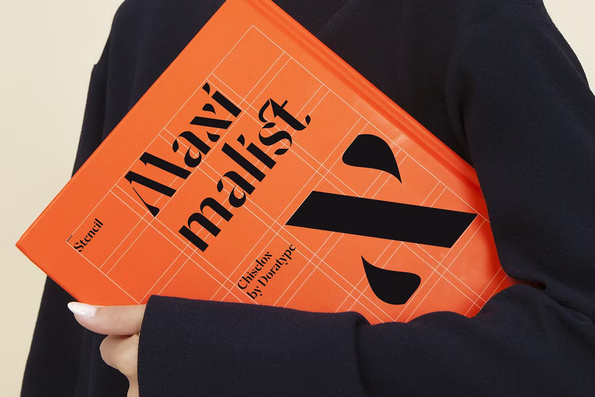 时尚优雅品牌杂志徽标设计无衬线英文字体安装包 Chyselox – Stencil Font 设计素材 sucaiwan.com