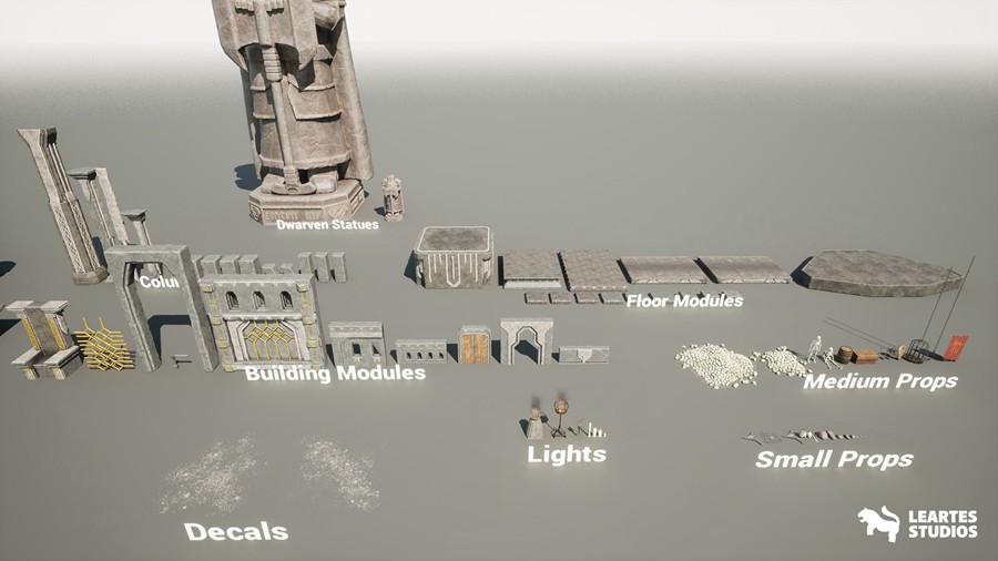 魔幻指环王矮人地下城地牢建筑环境场景3D模型UE格式素材 Dwarven Dungeons Environment (Throne Room) 样机素材 第14张-素材湾丨精选海外优质设计素材资源 魔幻指环王矮人地下城地牢建筑环境场景3D模型UE格式素材 Dwarven Dungeons Environment (Throne Room) 样机素材 sucaiwan.com