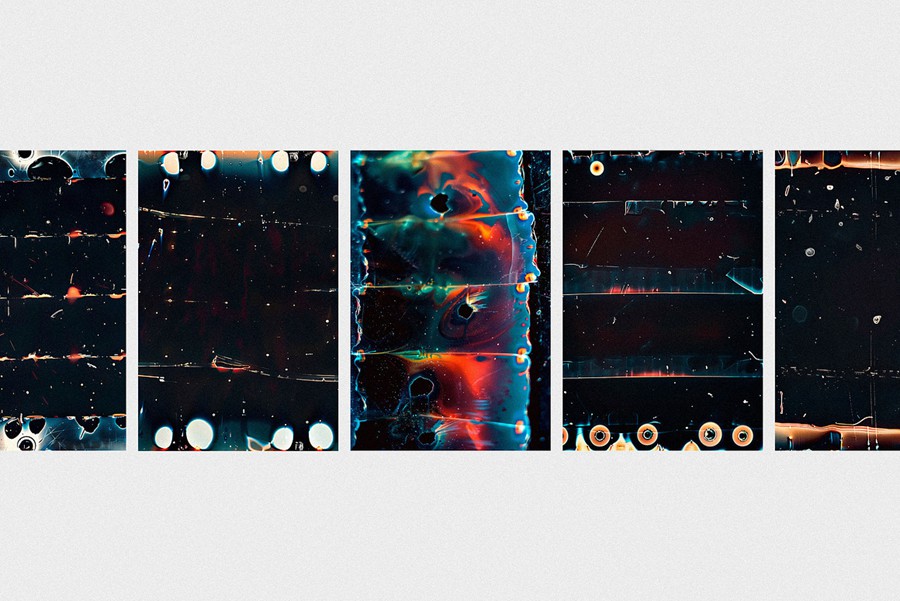 复古电影胶片烧伤融化叠加照片效果PS特效滤镜样机素材 Film Burn Overlay Textures 插件预设 sucaiwan.com