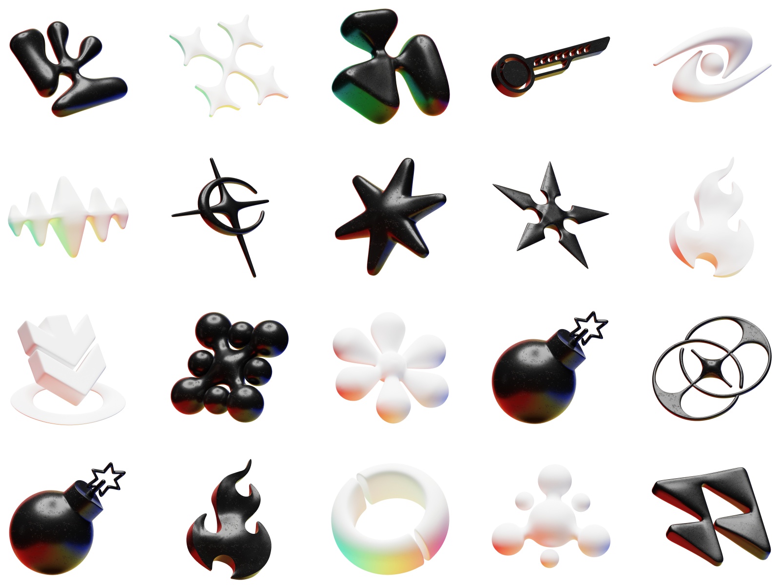 Craftwork 复古千禧Y2K风格3D创意耀斑插画图标模型素材包 3D Y2K Icons 图标素材 第5张-素材湾丨精选海外优质设计素材资源 Craftwork 复古千禧Y2K风格3D创意耀斑插画图标模型素材包 3D Y2K Icons 图标素材 sucaiwan.com