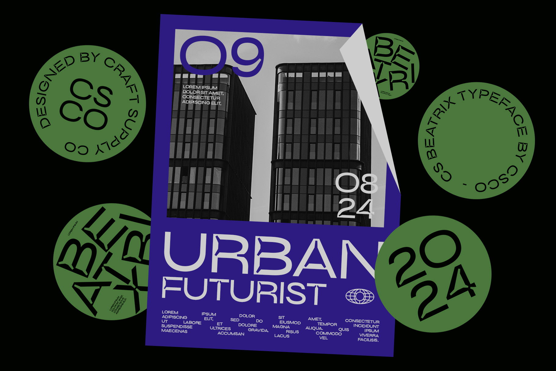 英文字体：3款现代艺术逆反差水墨印刷无衬线西文排版标题字体 CS Beatrix – Inktrap Font 设计素材 sucaiwan.com