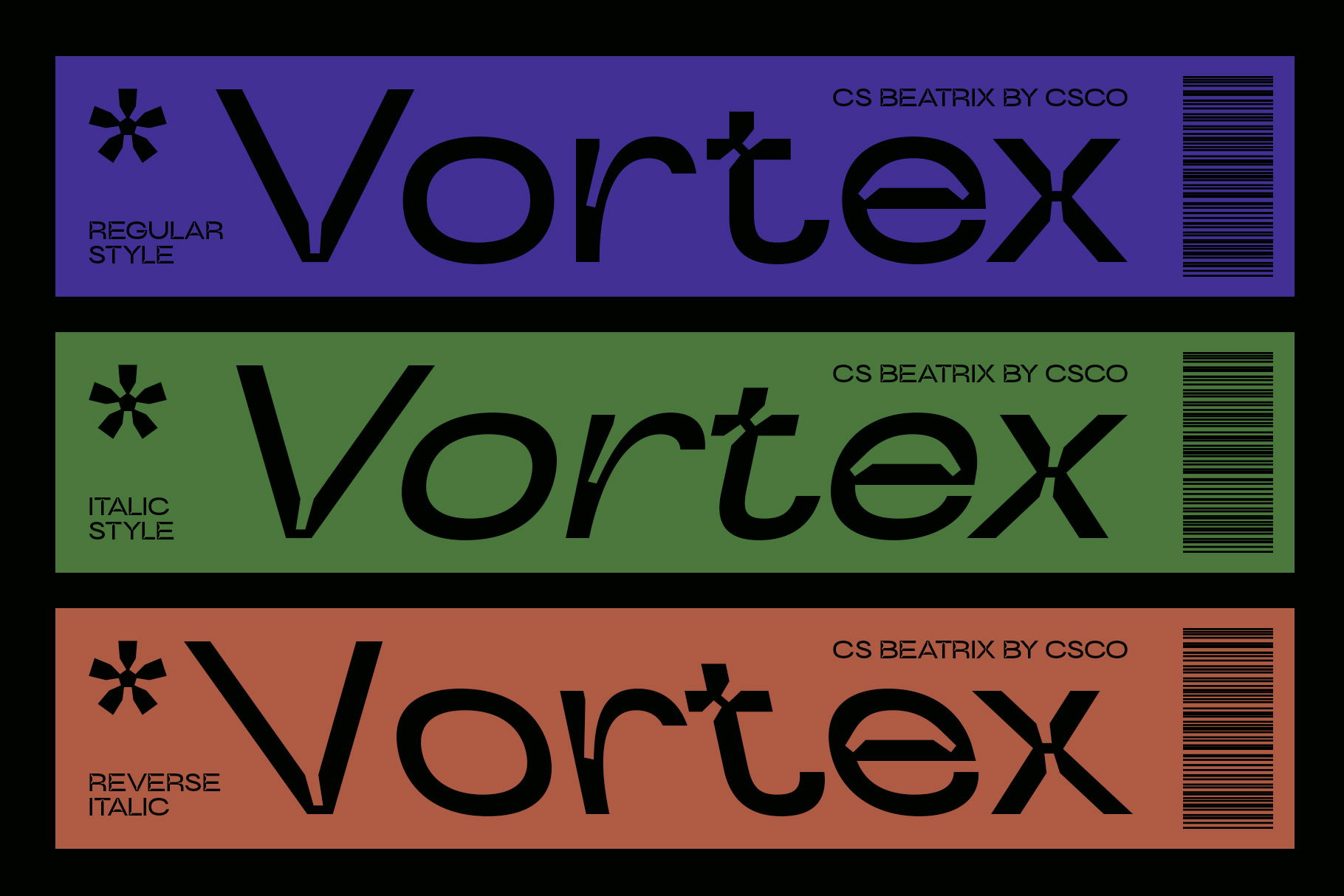 英文字体：3款现代艺术逆反差水墨印刷无衬线西文排版标题字体 CS Beatrix – Inktrap Font 设计素材 sucaiwan.com