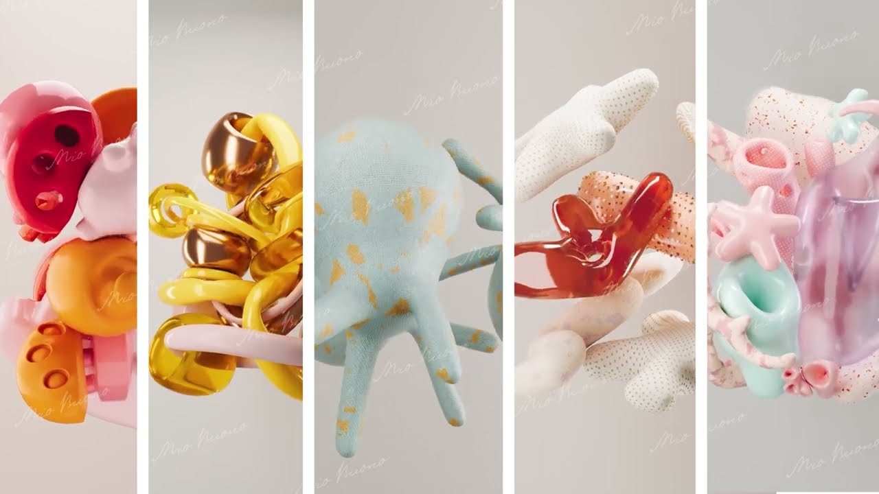 抽象艺术现实未来派3D不规则流体几何玻璃动态视频设计素材套装 Soft Pop Video Image 图片素材 sucaiwan.com