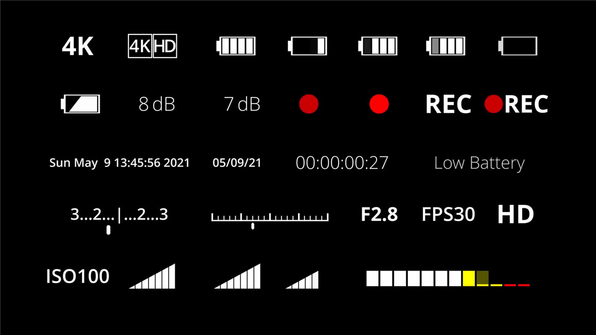 达芬奇模板:49+个相机取景器参数图标屏幕元素动画包 Camera Screen Pack . 第5张-素材湾丨精选海外优质设计素材资源 达芬奇模板:49+个相机取景器参数图标屏幕元素动画包 Camera Screen Pack . sucaiwan.com