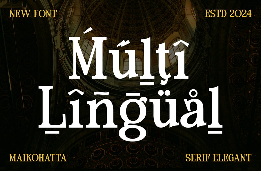 优雅品牌杂志徽标设计衬线英文字体安装包 Kemoni – Font Serif Elegant 设计素材 sucaiwan.com