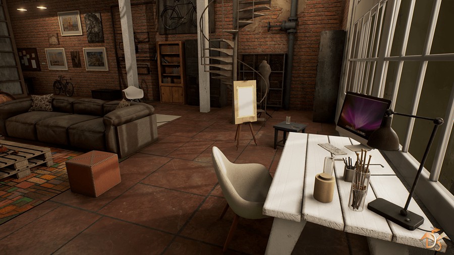 真实实验室阁楼房屋内部环境场景3D模型UE设计素材 Laboratory Interior Studio In Loft Style 样机素材 第3张-素材湾丨精选海外优质设计素材资源 真实实验室阁楼房屋内部环境场景3D模型UE设计素材 Laboratory Interior Studio In Loft Style 样机素材 sucaiwan.com