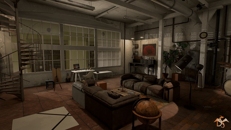 真实实验室阁楼房屋内部环境场景3D模型UE设计素材 Laboratory Interior Studio In Loft Style 样机素材 第10张-素材湾丨精选海外优质设计素材资源 真实实验室阁楼房屋内部环境场景3D模型UE设计素材 Laboratory Interior Studio In Loft Style 样机素材 sucaiwan.com