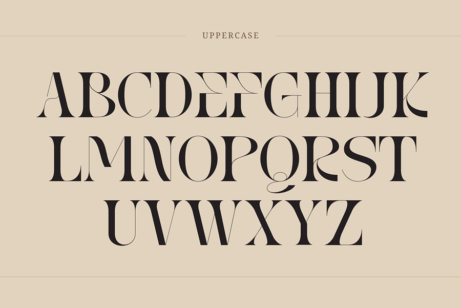 时尚复古美学品牌广告标志设计衬线英文字体安装包 Reaga Vintage – Branding Logo Font 设计素材 sucaiwan.com