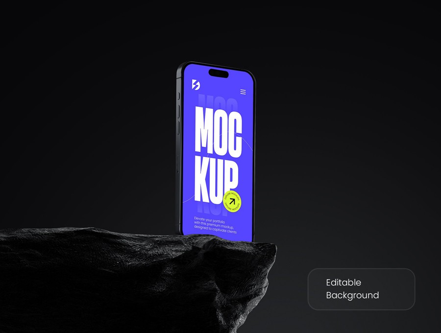 8款黑化风苹果iPhone手机MacBook电脑iPad平板屏幕演示效果图PS贴图样机模板 Sleek Apple Device Mockup Bundle 样机素材 sucaiwan.com