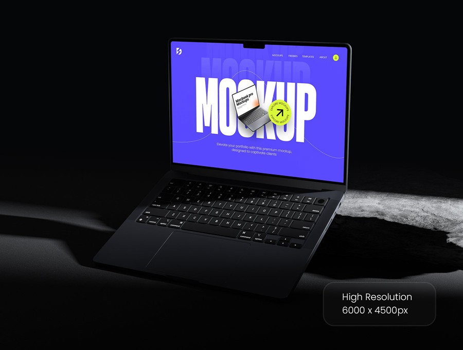 8款黑化风苹果iPhone手机MacBook电脑iPad平板屏幕演示效果图PS贴图样机模板 Sleek Apple Device Mockup Bundle 样机素材 sucaiwan.com