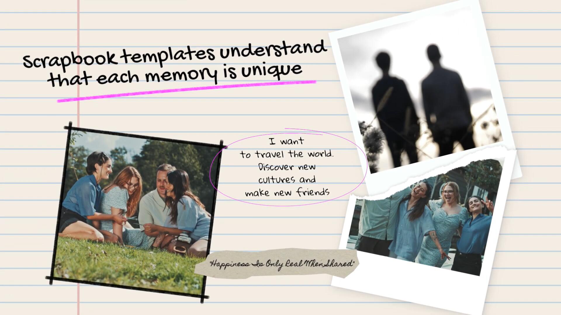 FCPX插件:70个复古怀旧趣味手账拼贴艺术风格旅行回忆录照片故事模板 Scrapbook Collection , 第1张-素材湾丨精选海外优质设计素材资源 FCPX插件:70个复古怀旧趣味手账拼贴艺术风格旅行回忆录照片故事模板 Scrapbook Collection , sucaiwan.com