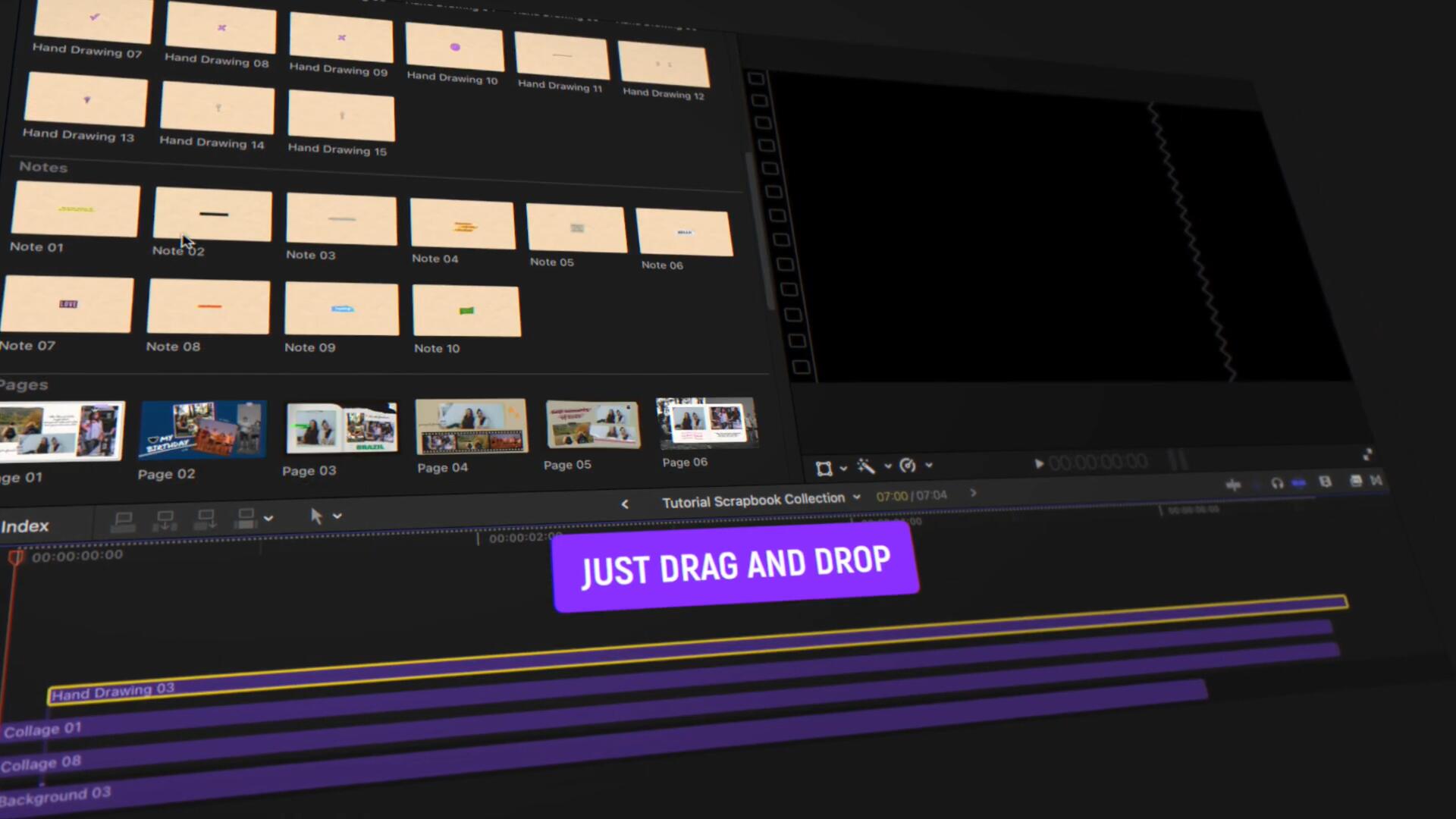 FCPX插件:70个复古怀旧趣味手账拼贴艺术风格旅行回忆录照片故事模板 Scrapbook Collection , 第7张-素材湾丨精选海外优质设计素材资源 FCPX插件:70个复古怀旧趣味手账拼贴艺术风格旅行回忆录照片故事模板 Scrapbook Collection , sucaiwan.com