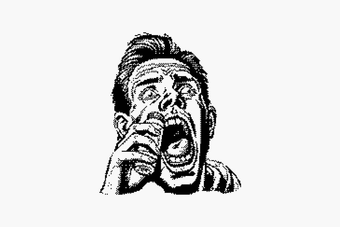 144款新潮复古像素马赛克低保真抽象艺术插画矢量图案AI/PS/PNG格式素材 Dithering Bitmap Vector Shapes Collection 图片素材 sucaiwan.com