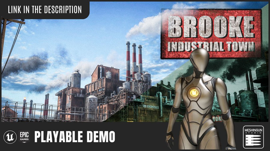 工业城市工厂街道烟囱建筑3D模型UE设计素材 Brooke Industrial Town 样机素材 第2张-素材湾丨精选海外优质设计素材资源 工业城市工厂街道烟囱建筑3D模型UE设计素材 Brooke Industrial Town 样机素材 sucaiwan.com