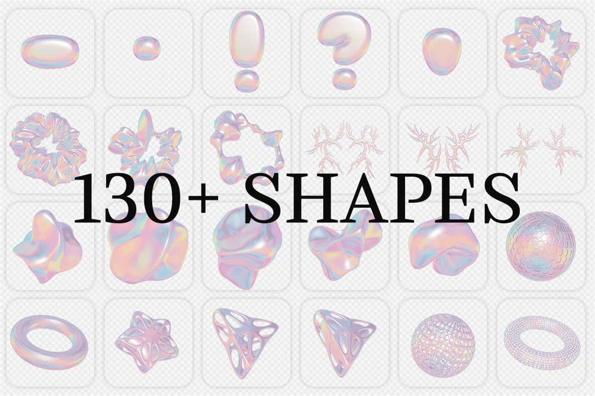 130种迷幻蒸汽波波普艺术抽象3D几何手绘插画INS风海报设计元素套件 Psychedelic 3D Shapes 图片素材 第7张-素材湾丨精选海外优质设计素材资源 130种迷幻蒸汽波波普艺术抽象3D几何手绘插画INS风海报设计元素套件 Psychedelic 3D Shapes 图片素材 sucaiwan.com