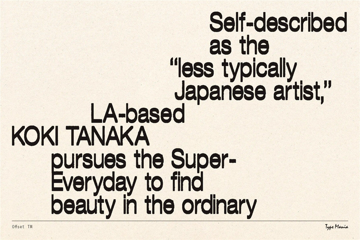 英文字体：复古粗犷美学丝网水墨印刷打印出血半调胶印动态字体 Offset TM Font 设计素材 sucaiwan.com