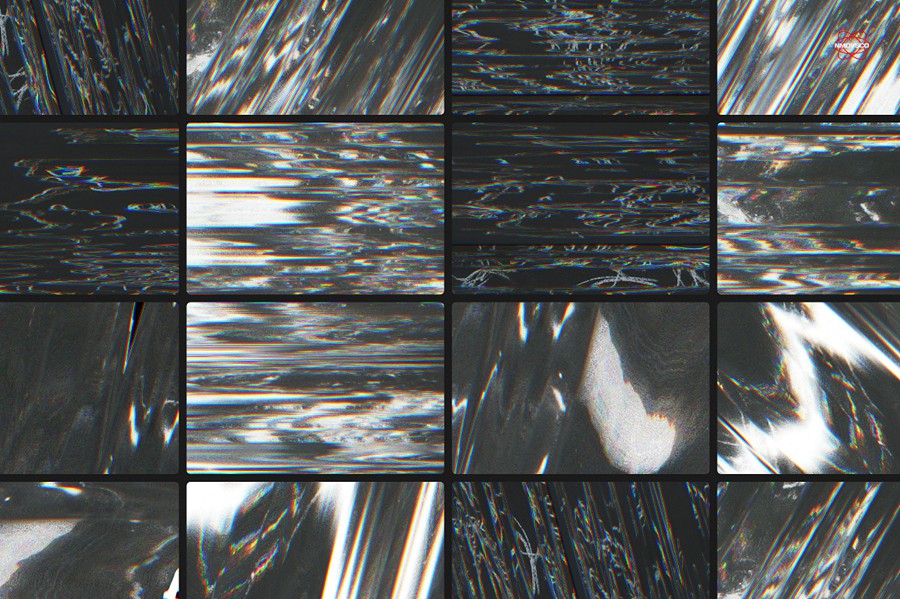 16款4K高清科幻扫描仪扭曲故障失真抽象艺术肌理背景底纹图片素材 Scanner Disrupt — Hi-Res Textures 图片素材 sucaiwan.com