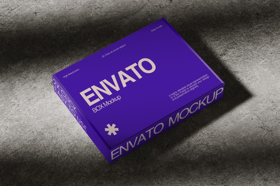 逼真方形产品包装纸盒设计PS贴图效果图样机模板素材 Box Mockup | Concrete 样机素材 第2张-素材湾丨精选海外优质设计素材资源 逼真方形产品包装纸盒设计PS贴图效果图样机模板素材 Box Mockup | Concrete 样机素材 sucaiwan.com