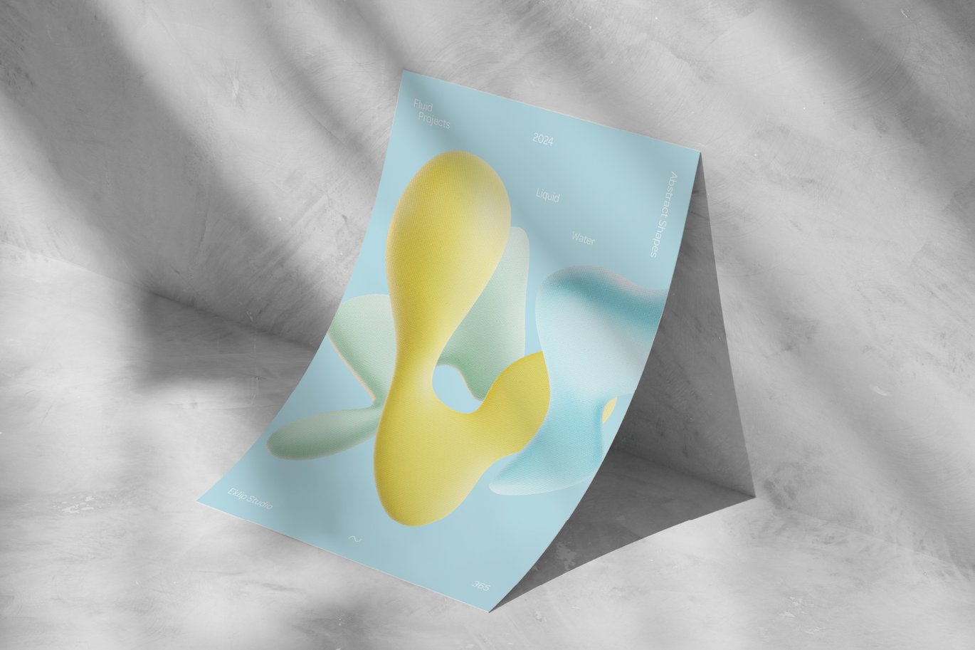 120款创意3D三维多彩流体抽象艺术图形设计素材OBJ/FBX/PNG格式 Pastel Fluid Shapes 3D Icon Set 图片素材 sucaiwan.com