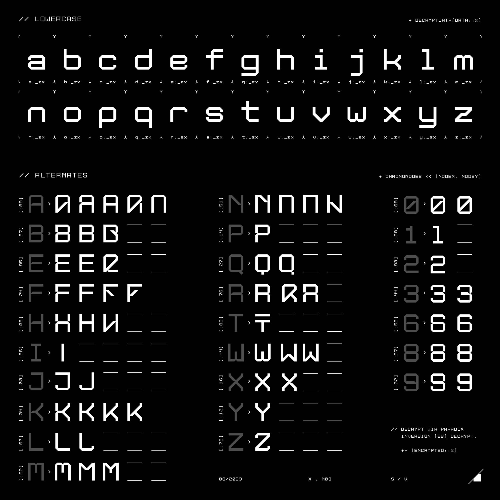 未来科幻先锋斜角赛博朋克几何工业风PSAI大写英文字体安装包 Studio Innate – Aoi Mono 设计素材 sucaiwan.com