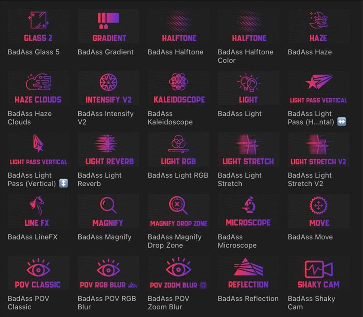 FCPX插件：165组油管大神Arthur Moore酷炫色彩RGB分离棱镜光效分屏文字标题特效转场过渡合集 Mega BadAss Fx Pack 2022 Packs 1,2,3,4,5 , sucaiwan.com