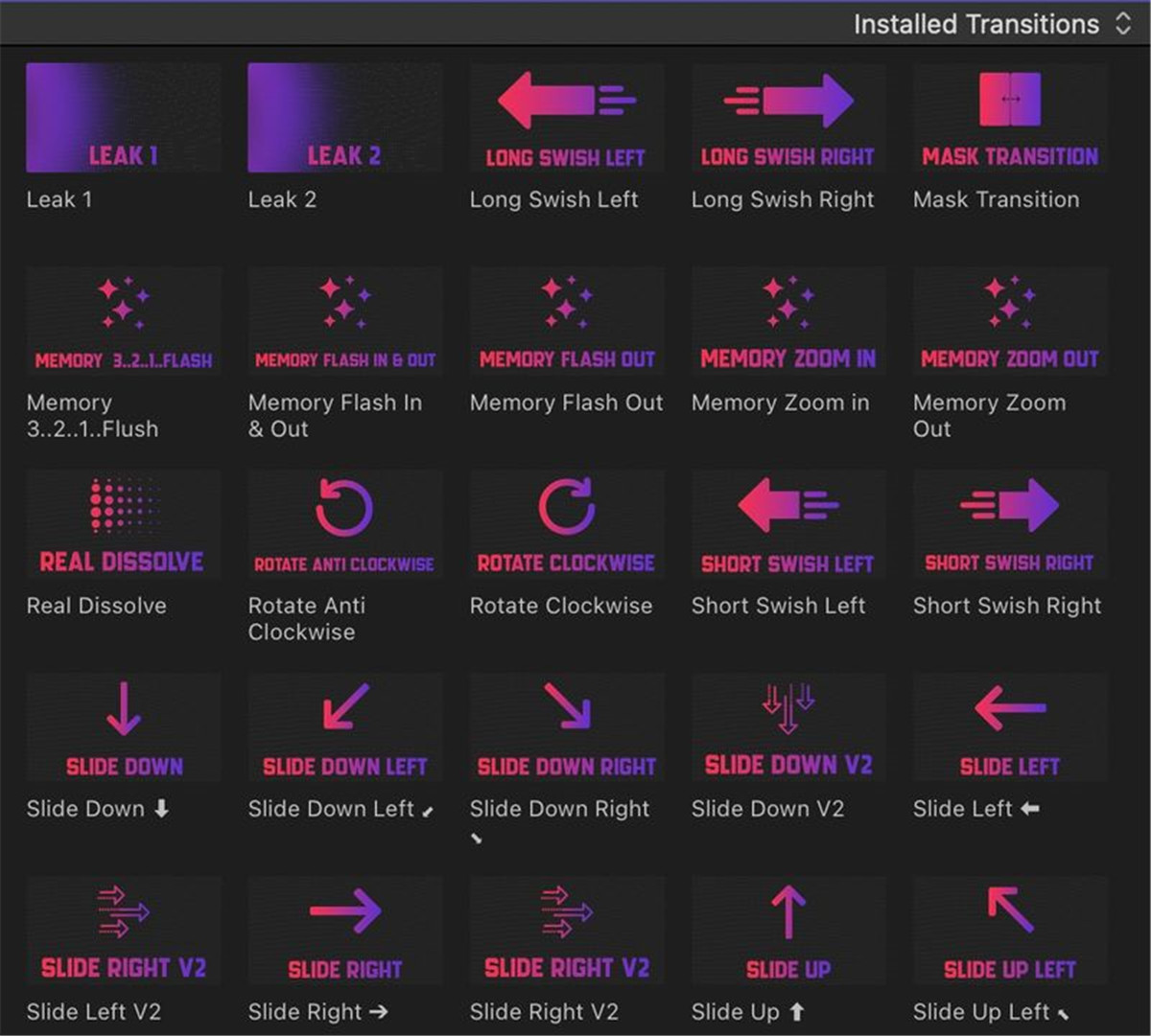 FCPX插件：165组油管大神Arthur Moore酷炫色彩RGB分离棱镜光效分屏文字标题特效转场过渡合集 Mega BadAss Fx Pack 2022 Packs 1,2,3,4,5 , sucaiwan.com