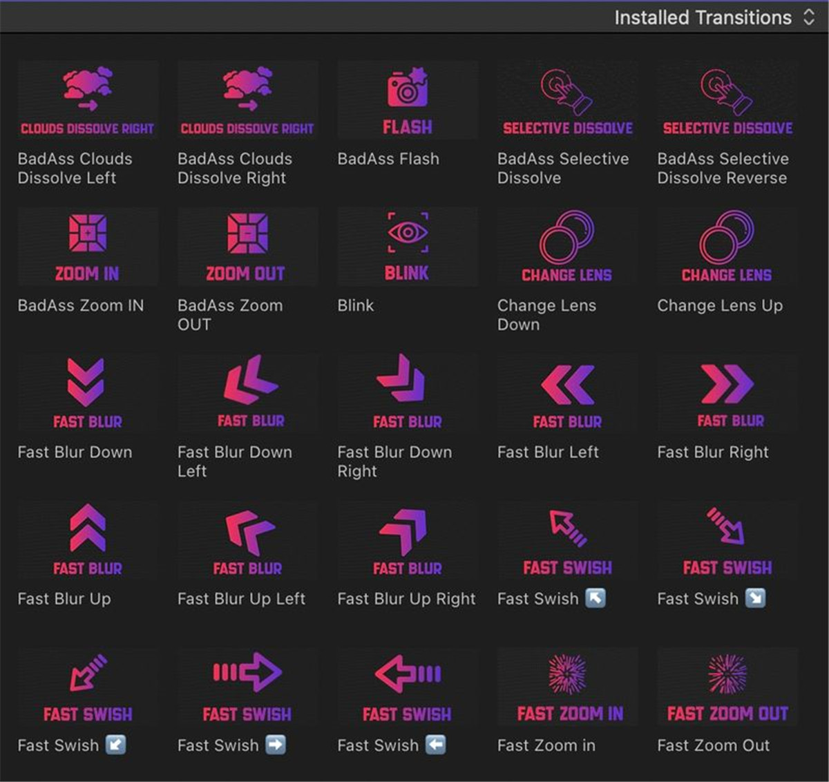 FCPX插件：165组油管大神Arthur Moore酷炫色彩RGB分离棱镜光效分屏文字标题特效转场过渡合集 Mega BadAss Fx Pack 2022 Packs 1,2,3,4,5 , sucaiwan.com