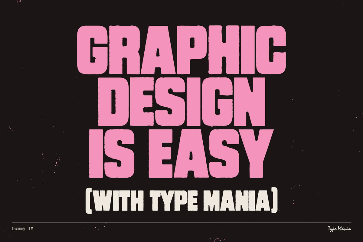 英文字体:复古Y2K粗犷摇滚音乐磨损印刷出血趣味logo标题排版无衬线装饰字体 Dummy TM — Bold Distressed Type 设计素材 第7张-素材湾丨精选海外优质设计素材资源 英文字体:复古Y2K粗犷摇滚音乐磨损印刷出血趣味logo标题排版无衬线装饰字体 Dummy TM — Bold Distressed Type 设计素材 sucaiwan.com