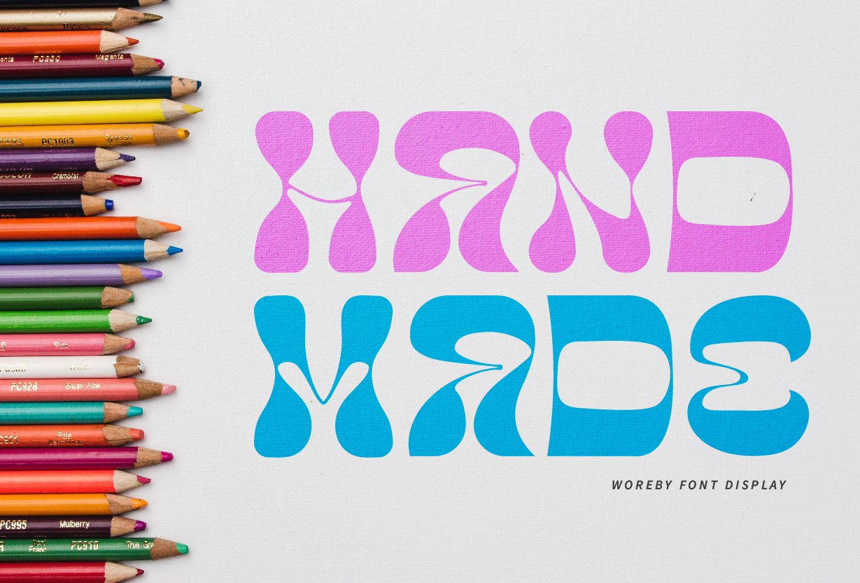 现代可爱贴纸海报封面设计装饰英文字体安装包 Woreby – Display Type 设计素材 第4张-素材湾丨精选海外优质设计素材资源 现代可爱贴纸海报封面设计装饰英文字体安装包 Woreby – Display Type 设计素材 sucaiwan.com