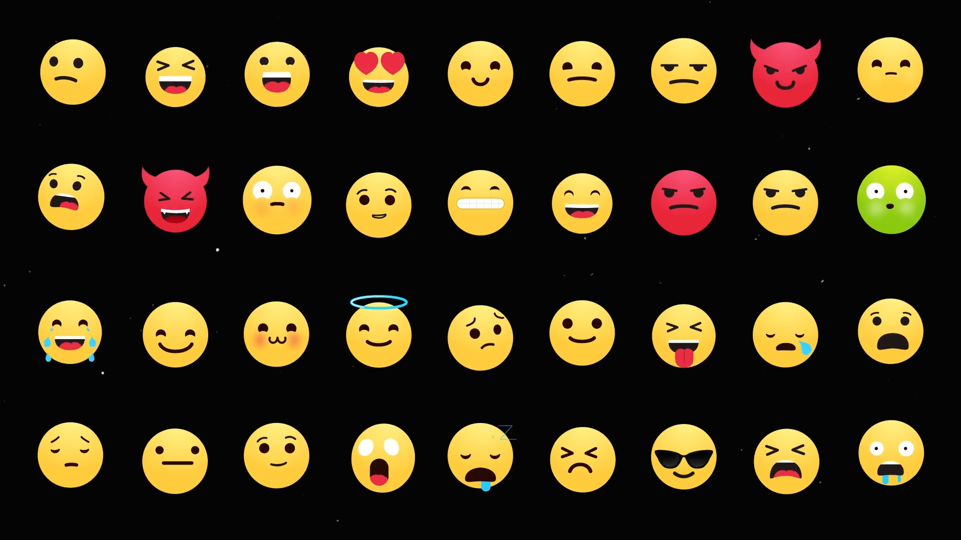 36个趣味极简主义风格设计Emoji表情循环动画AE模板 影视音频 sucaiwan.com