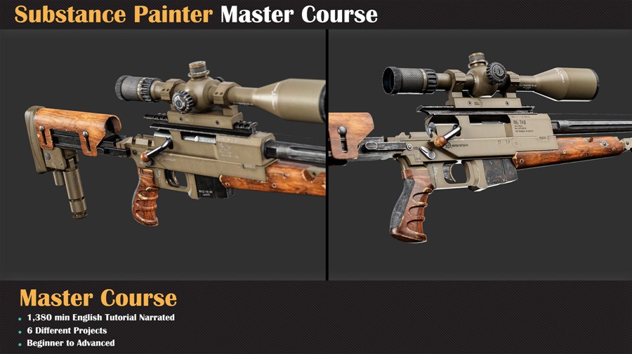 CG模型帽子刀斧子枪空调贴图全面Substance Painter基础教程 中文字幕 Substance Painter Master Cours 设计教程 第3张-素材湾丨精选海外优质设计素材资源 CG模型帽子刀斧子枪空调贴图全面Substance Painter基础教程 中文字幕 Substance Painter Master Cours 设计教程 sucaiwan.com