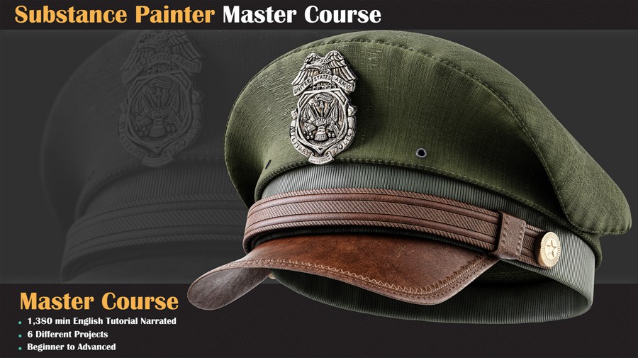 CG模型帽子刀斧子枪空调贴图全面Substance Painter基础教程 中文字幕 Substance Painter Master Cours 设计教程 第7张-素材湾丨精选海外优质设计素材资源 CG模型帽子刀斧子枪空调贴图全面Substance Painter基础教程 中文字幕 Substance Painter Master Cours 设计教程 sucaiwan.com