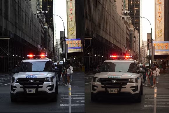 欧美风暖色橙色黄色城市街拍摄影照片调色Lightroom预设 支持手机LR LR presets NYC 插件预设 sucaiwan.com