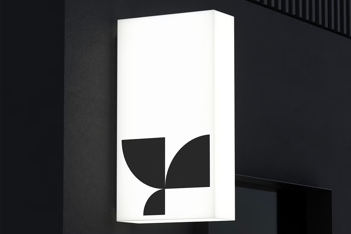 8款高级户外灯箱店招LOGO标牌指示牌广告牌设计效果图PS贴图样机模板 Lightbox Standard Mockup Bundle 样机素材 sucaiwan.com