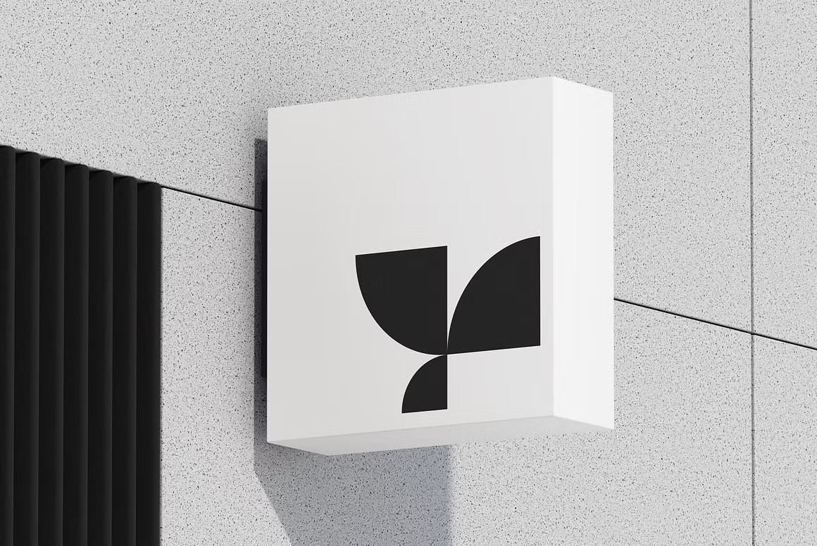 8款高级户外灯箱店招LOGO标牌指示牌广告牌设计效果图PS贴图样机模板 Lightbox Standard Mockup Bundle 样机素材 sucaiwan.com