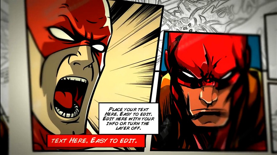 AE模板：超酷漫画书效果照片视频剪辑片头动画 Comic Book Trailer 影视音频 sucaiwan.com