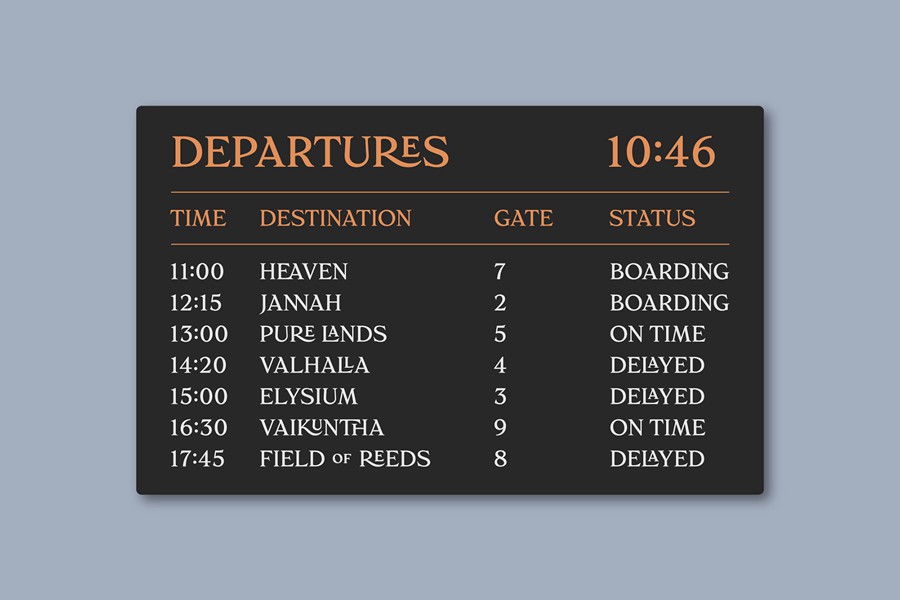 复古时尚冒险浪漫优雅风格书籍标题杂志海报封面排版衬线字体 Paradisian Serif Font 设计素材 第8张-素材湾丨精选海外优质设计素材资源 复古时尚冒险浪漫优雅风格书籍标题杂志海报封面排版衬线字体 Paradisian Serif Font 设计素材 sucaiwan.com
