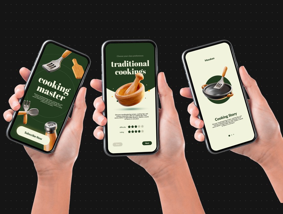 16款专业厨房烹饪刀具工具3D插图图标Icons设计Blender/PNG格式设计素材 Kitchen Tools 3D Icon 图标素材 sucaiwan.com