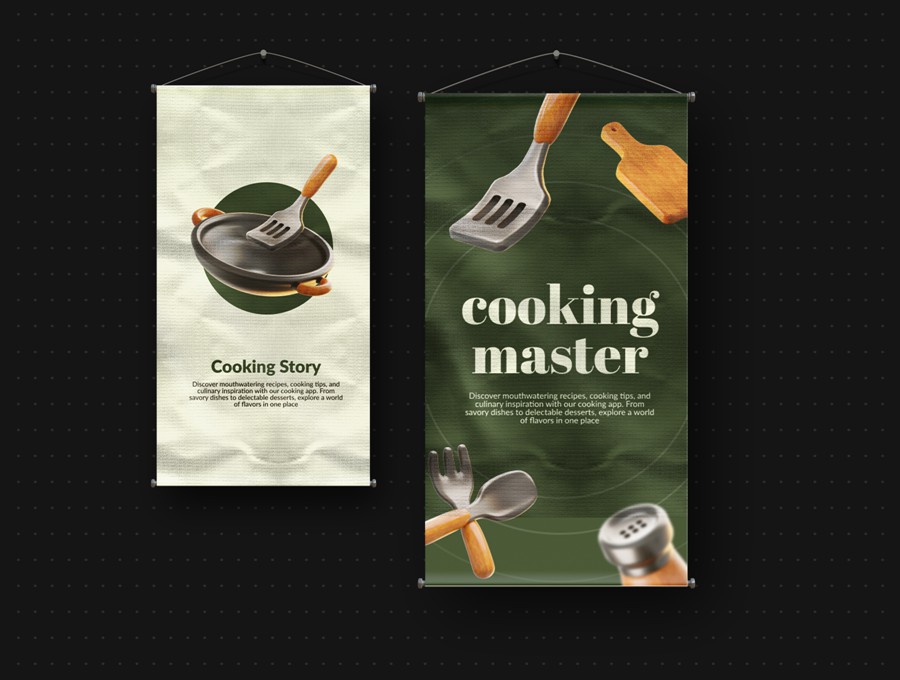 16款专业厨房烹饪刀具工具3D插图图标Icons设计Blender/PNG格式设计素材 Kitchen Tools 3D Icon 图标素材 sucaiwan.com