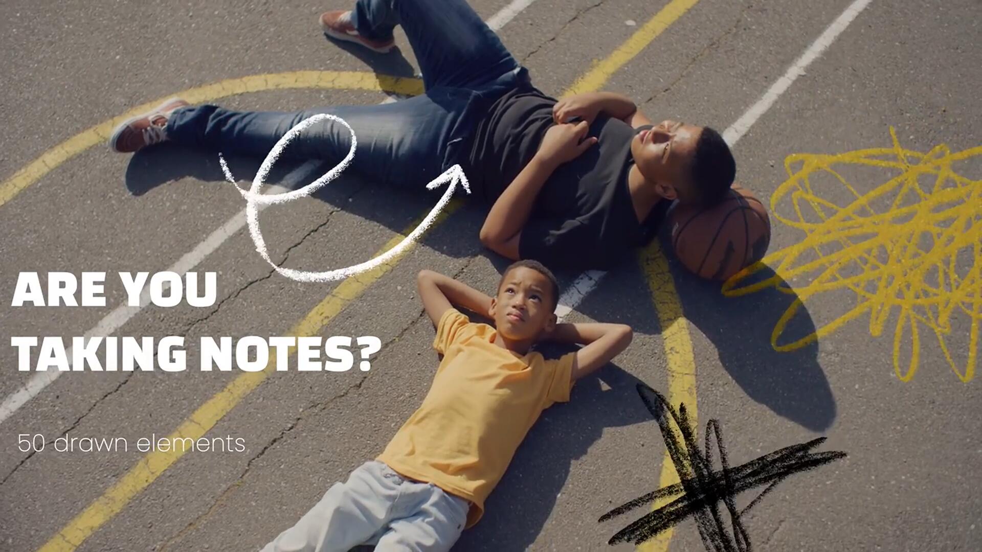 AE/PR/FCPX/达芬奇模板:50个趣味抽象手绘涂鸦插画海报标题贴纸过渡叠加4K视频动画模板 50 drawn elements , 第2张-素材湾丨精选海外优质设计素材资源 AE/PR/FCPX/达芬奇模板:50个趣味抽象手绘涂鸦插画海报标题贴纸过渡叠加4K视频动画模板 50 drawn elements , sucaiwan.com