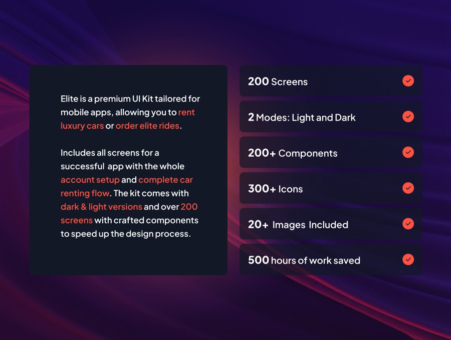 200屏双配色共享汽车租赁出租车预订APP应用程序用户界面设计Figma模板 Elite – Taxi and Car Rental Mobile App APP UI 第8张-素材湾丨精选海外优质设计素材资源 200屏双配色共享汽车租赁出租车预订APP应用程序用户界面设计Figma模板 Elite – Taxi and Car Rental Mobile App APP UI sucaiwan.com