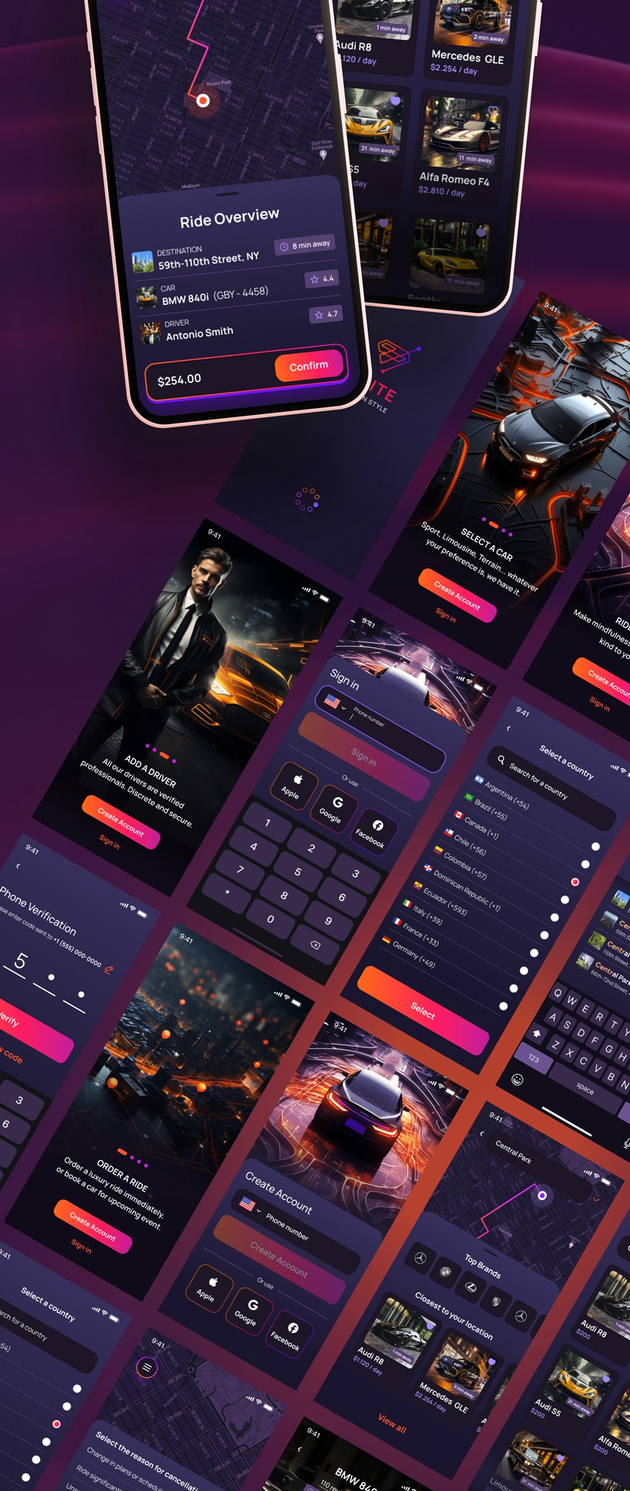200屏双配色共享汽车租赁出租车预订APP应用程序用户界面设计Figma模板 Elite – Taxi and Car Rental Mobile App APP UI 第11张-素材湾丨精选海外优质设计素材资源 200屏双配色共享汽车租赁出租车预订APP应用程序用户界面设计Figma模板 Elite – Taxi and Car Rental Mobile App APP UI sucaiwan.com